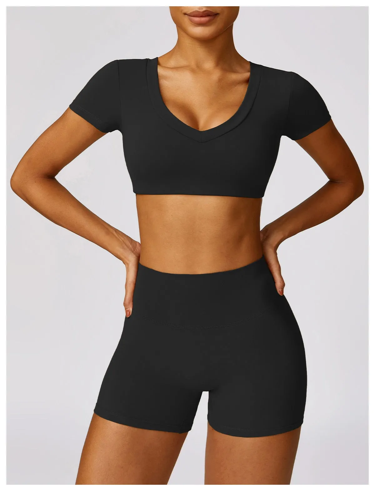 Carrie Crop Top & Shorts Set