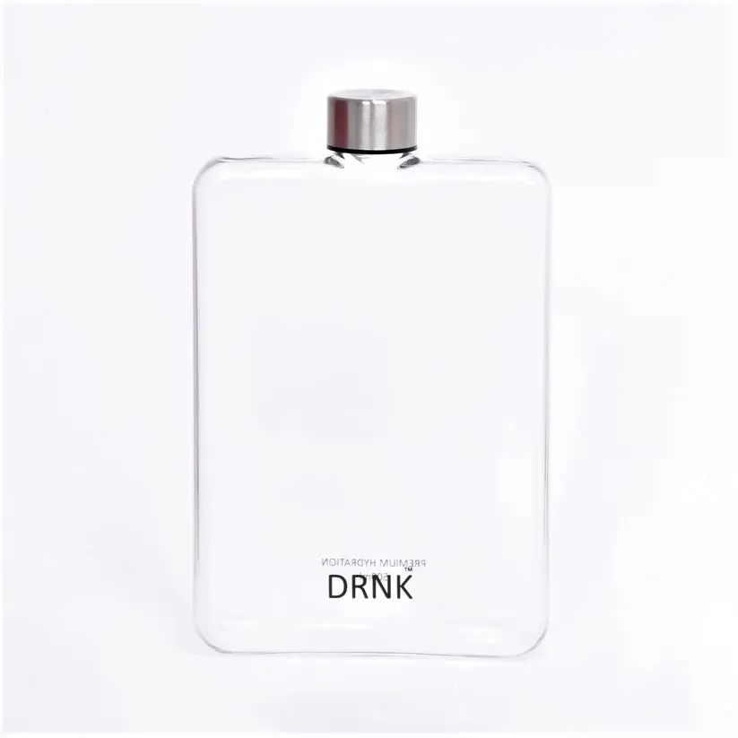 DRNK Flat Reusable Slim Tritan Water Bottle 500ml [Watermelon]