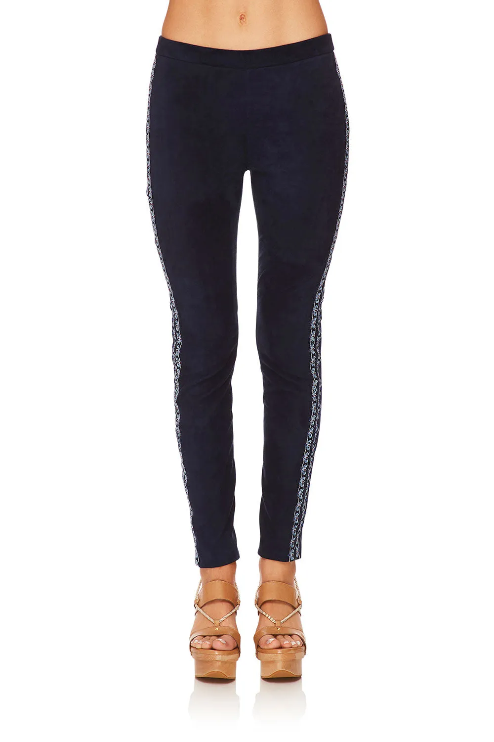ELASTIC WAISTBAND SUEDE LEGGING FOR THE FANS
