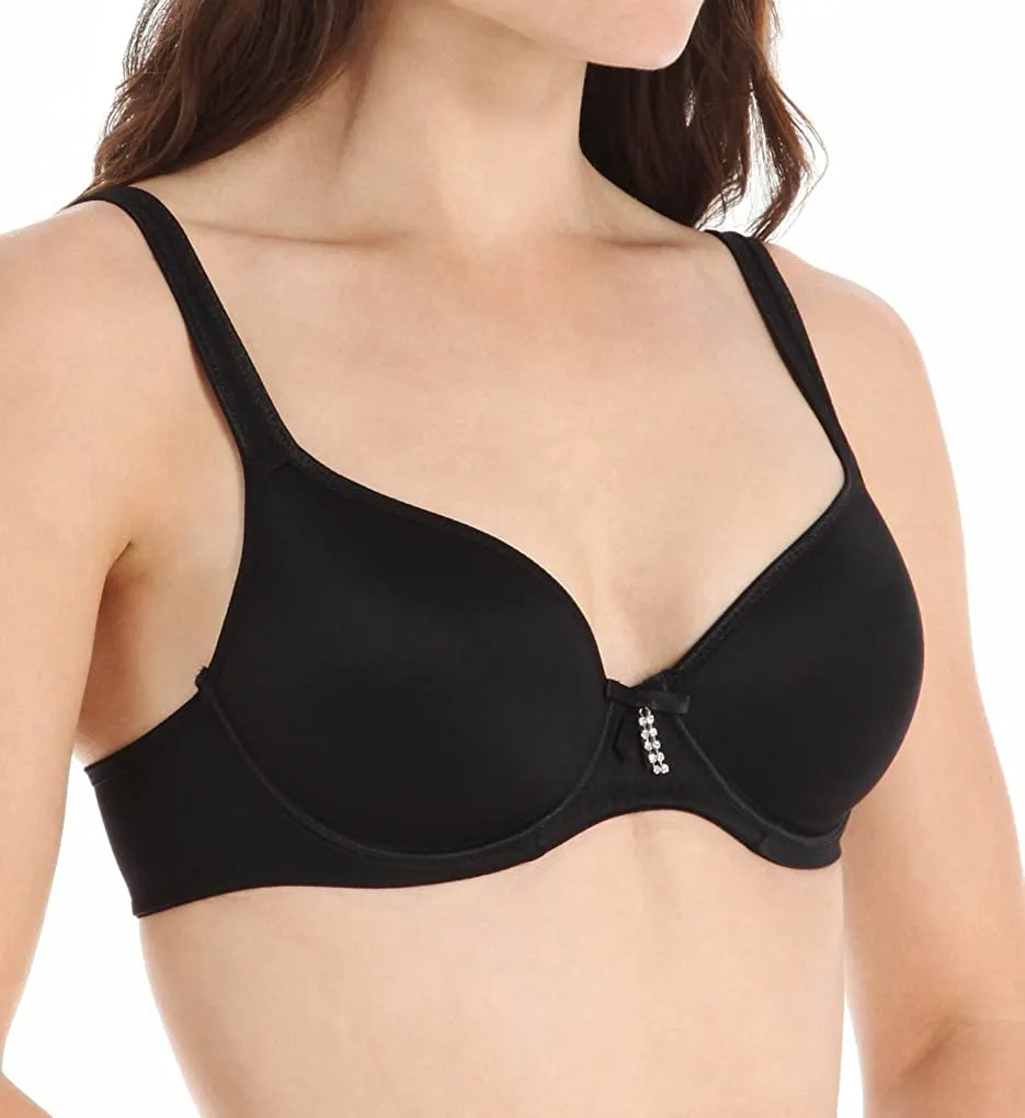 Fit Fully Yours Crystal Smooth Underwire T-Shirt  Bra, Black