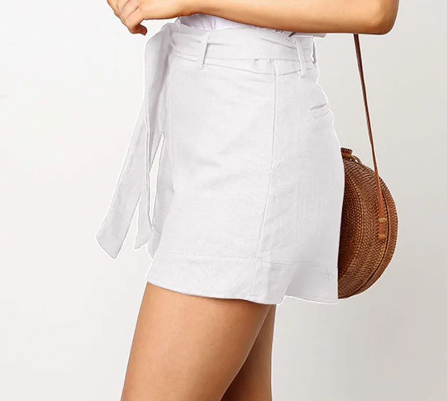 Women's Summer Shorts With Waist Belt